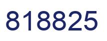 Number 818825 blue image