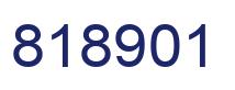 Number 818901 blue image