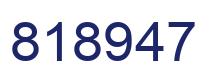 Number 818947 blue image