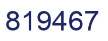 Number 819467 blue image