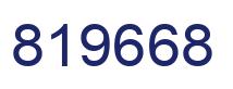 Number 819668 blue image