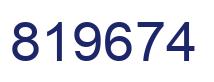 Number 819674 blue image