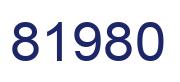 Número 81980 imagen azul