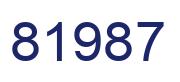 Número 81987 imagen azul