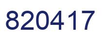 Number 820417 blue image