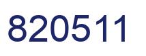 Number 820511 blue image