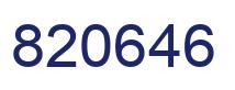 Number 820646 blue image