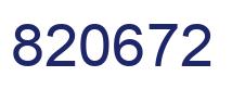 Number 820672 blue image