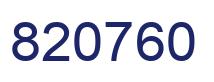 Number 820760 blue image