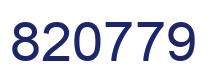 Number 820779 blue image
