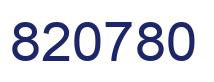 Number 820780 blue image