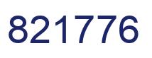 Number 821776 blue image