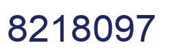 Number 8218097 blue image