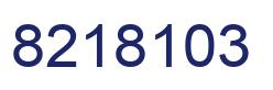 Number 8218103 blue image