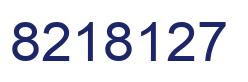 Number 8218127 blue image