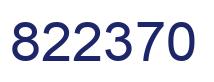 Number 822370 blue image