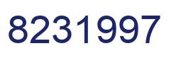 Número 8231997 imagen azul