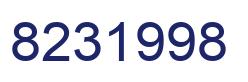 Número 8231998 imagen azul