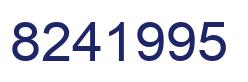 Number 8241995 blue image