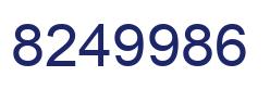Number 8249986 blue image