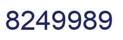 Number 8249989 blue image