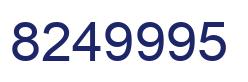 Number 8249995 blue image