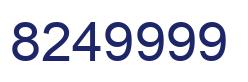 Number 8249999 blue image