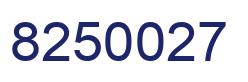 Number 8250027 blue image