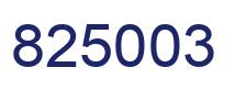 Number 825003 blue image