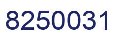 Número 8250031 imagen azul