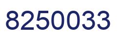 Número 8250033 imagen azul