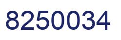 Número 8250034 imagen azul