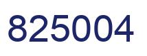 Number 825004 blue image
