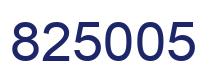 Number 825005 blue image