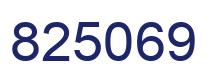 Number 825069 blue image