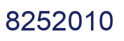 Number 8252010 blue image