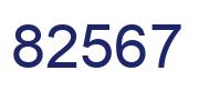 Number 82567 blue image