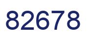 Number 82678 blue image