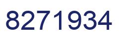 Número 8271934 imagen azul