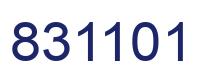 Number 831101 blue image