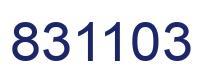 Número 831103 imagen azul