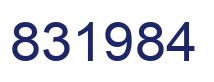 Number 831984 blue image