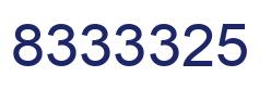 Number 8333325 blue image
