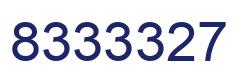Number 8333327 blue image