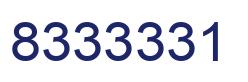 Number 8333331 blue image