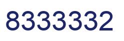 Number 8333332 blue image