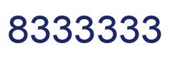 Number 8333333 blue image