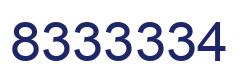 Number 8333334 blue image