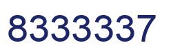 Number 8333337 blue image