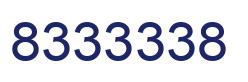 Number 8333338 blue image